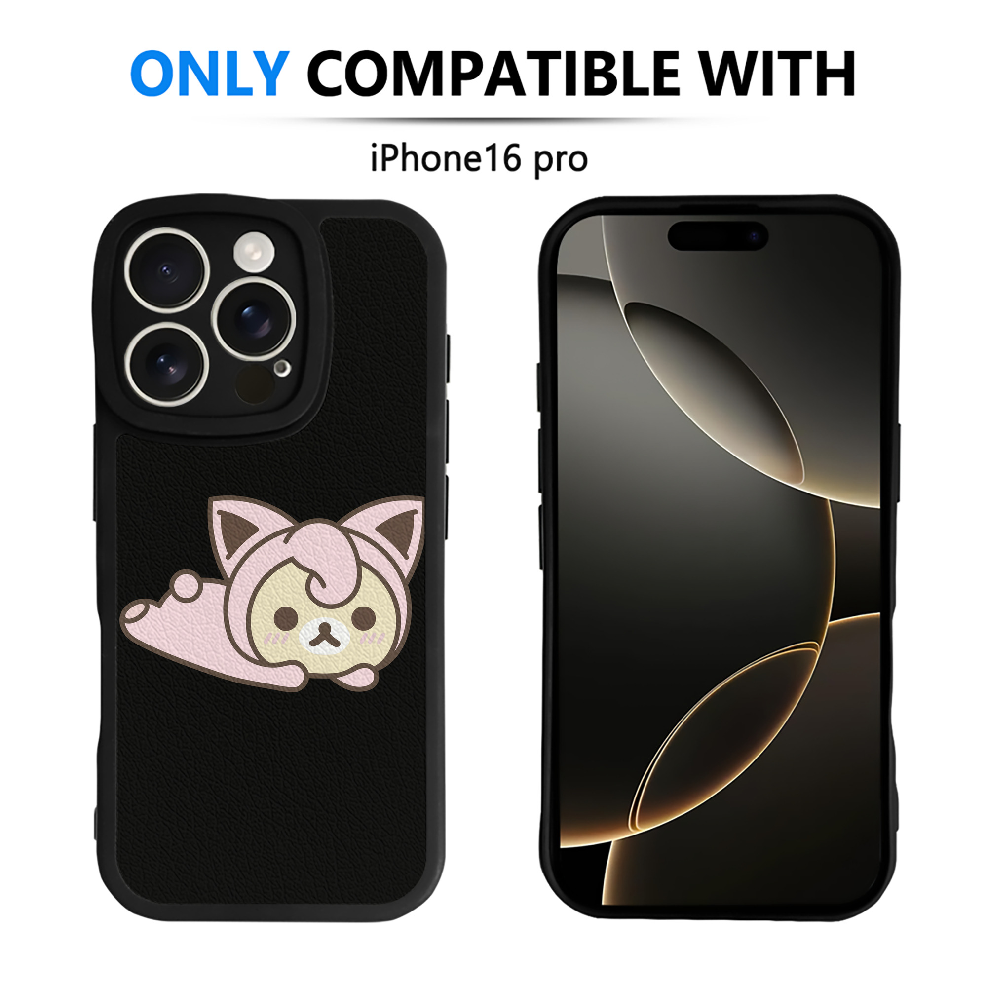 （画像用） リラックマ リラックマ キイロイトリ Rilakkuma Korilakkuma Kiiroitori 【iPhone 16シリーズ対応】シリコンスマホケース（レザー調） 材質：シリコン